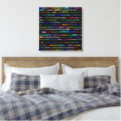 Atlanta Text Design I Wrapped Canvas (Insitu (Slaapkamer))
