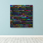 Atlanta Text Design I Wrapped Canvas (Insitu (Houten vloer))
