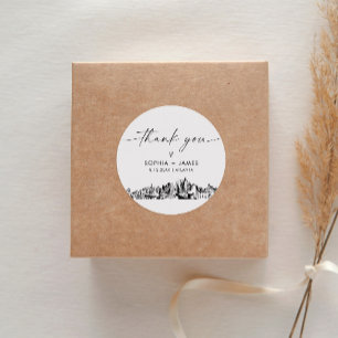 Atlanta Thank You Favor 3" (vel van 6) Ronde Sticker