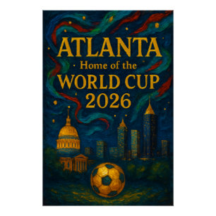 Atlanta Voetbal Elegante Kunst 2026 Perfect Poster
