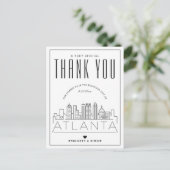 Atlanta Wedding | Bedankt voor komst! Briefkaart (Staand voorkant)