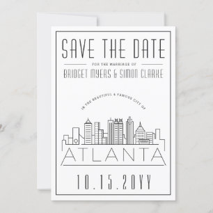Atlanta Wedding De gestileerde Veldlijn sparen d Kaart