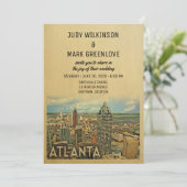 Atlanta Wedding Invitation Georgia Kaart (Staand voorkant)