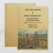 Atlanta Wedding Invitation Georgia Kaart (Voorkant / Achterkant)