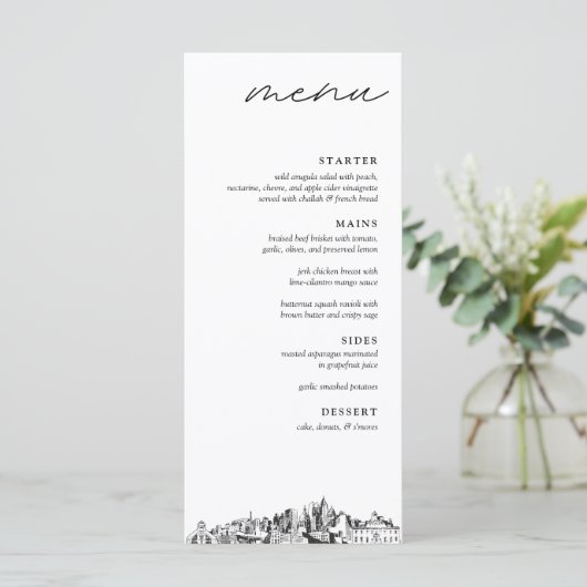 Atlanta Wedding Reception Dinner Menu (Debout devant)