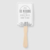Atlanta Wedding | Weddenschap-programma Hand Fan Handwaaier (Voorkant)