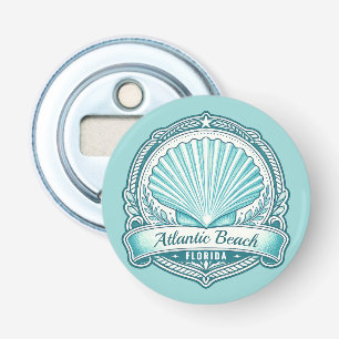 Atlantic Beach FL Kustschelp Embleem Button Flesopener