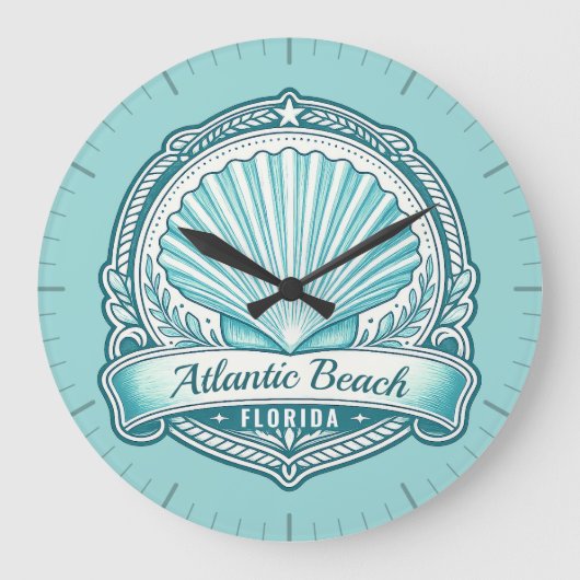 Atlantic Beach FL Kustschelp Embleem Grote Klok (Voorkant)