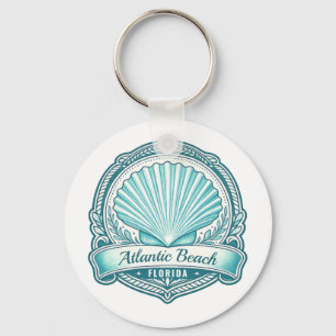 Atlantic Beach FL Kustschelp Embleem Sleutelhanger