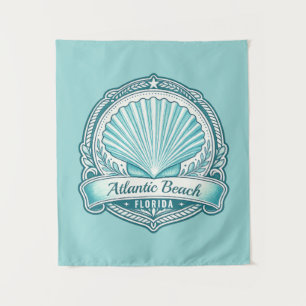 Atlantic Beach FL Kustschelp Embleem Wandkleed