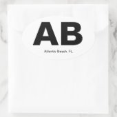 Atlantic Beach, FL Ovale Sticker (Tas)