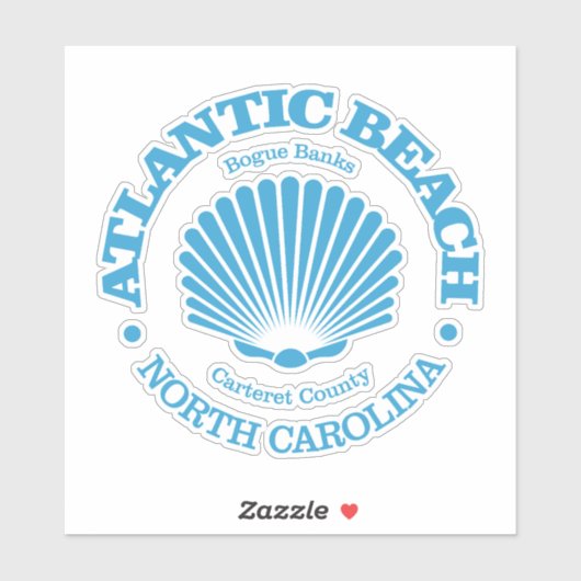 Atlantic Beach (zeeschelp) Sticker (Vel)