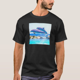 Atlantic Bottlenose Dolphins die water binnenhalen T-shirt