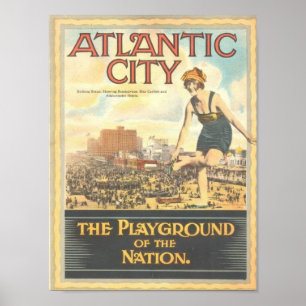 Atlantic City - Affiche Vintage des années 1920