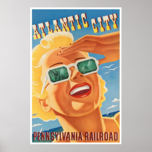 Atlantic City Art Nouveau Jersey Impression Pennsy