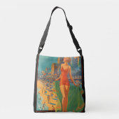 Atlantic City Beach Beauty Artwork Crossbody Tas (Achterkant)