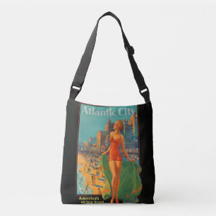 Atlantic City Beach Beauty  Artwork Crossbody Tas
