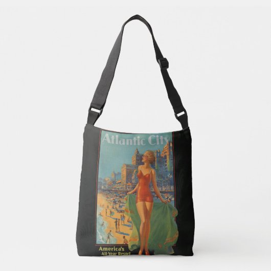Atlantic City Beach Beauty Artwork Crossbody Tas (Voorkant)