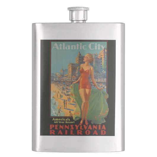 Atlantic City Beach Beauty  Artwork Flacon (Voorkant)