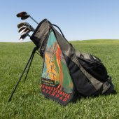 Atlantic City Beach Beauty  Artwork Golfhanddoek (Groen)