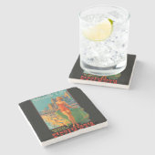 Atlantic City Beach Beauty  Artwork Stenen Onderzetter (Zijkant)