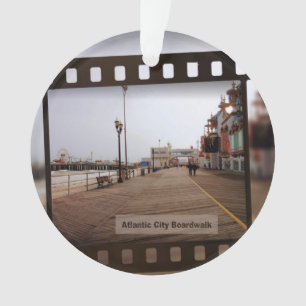 Atlantic City Beach Boardwalk on Film Ornament