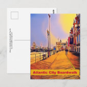 Atlantic City Beach Boardwalk Pop Art Briefkaart (Voorkant / Achterkant)