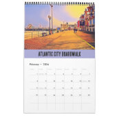 Atlantic City Beach Boardwalk Pop Art Kalender (Feb 2026)