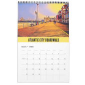 Atlantic City Beach Boardwalk Pop Art Kalender (Mar 2026)