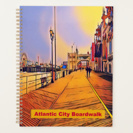 Atlantic City Beach Boardwalk Pop Art Planner