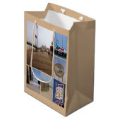 Atlantic City Beach Photo Collage Medium Cadeauzakje (Voorkant Gekanteld)