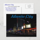 Atlantic City bij nacht Briefkaart (Voorkant / Achterkant)