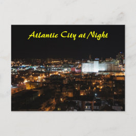 Atlantic City bij nacht Briefkaart