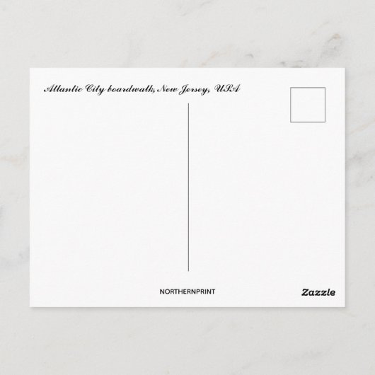 Atlantic City Boardwalk New Jersey Verenigde State Briefkaart (Achterkant)