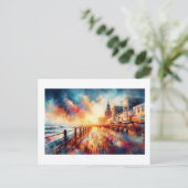 Atlantic City Boardwalk Sunset, Briefkaart (Staand voorkant)