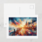 Atlantic City Boardwalk Sunset, Briefkaart (Voorkant / Achterkant)