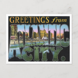 Atlantic City, New Jersey Big Letters Briefkaart