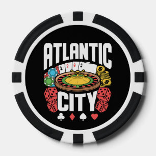 Atlantic City New Jersey Casino Gambling Poker Chips
