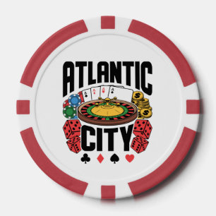 Atlantic City New Jersey Casino Gambling Poker Chips