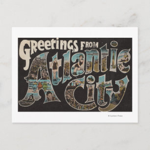 Atlantic City, New Jersey - grote brievenbussen Briefkaart
