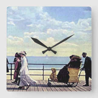 Atlantic City New Jersey langs de Boardwalk Vierkante Klok