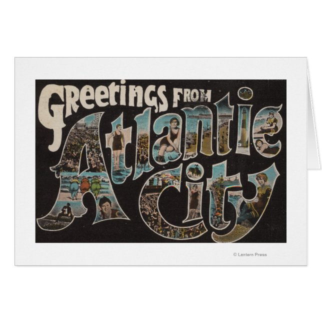 Atlantic City, New Jersey - Scènes de grandes lett (Devant horizontal)