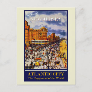 Atlantic City New Jersey Travel Briefkaart