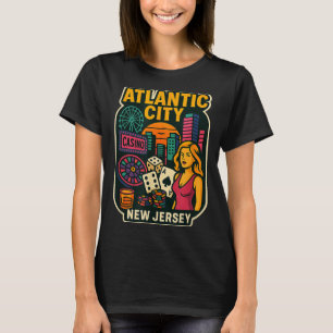 Atlantic City New Jersey Vakantie Casino Gaming Ga T-shirt