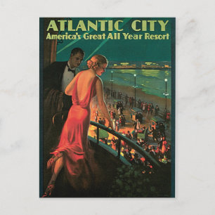Atlantic City New Jersey Vintage Travel Briefkaart
