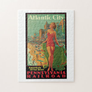 Atlantic City, New Jersey Vintage Travel Legpuzzel