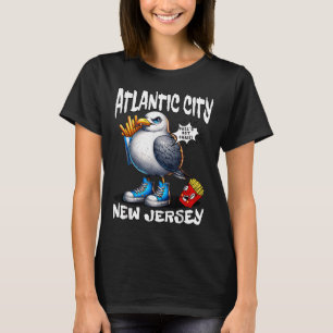 Atlantic City New Jersey Zeemeeuw Franse Frieten G T-shirt