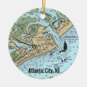 Atlantic City NJ Chart Keramisch Ornament (Voorkant)