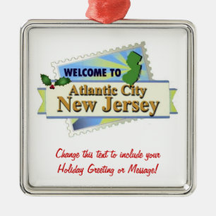 Atlantic City NJ Metalen Ornament