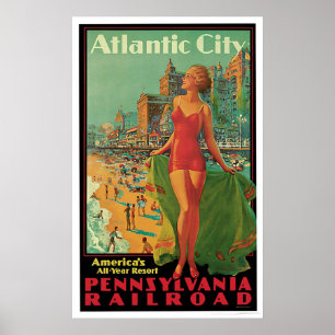 Atlantic City Pennsylvania Railroad Poster